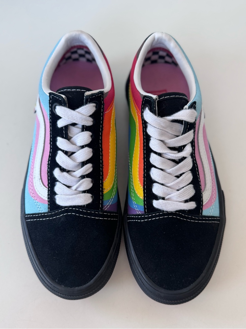 VANS Old Skool Skate Pride Multicolor Lace Up Sneaker Shoes Men’s Size 5 - Picture 4 of 10